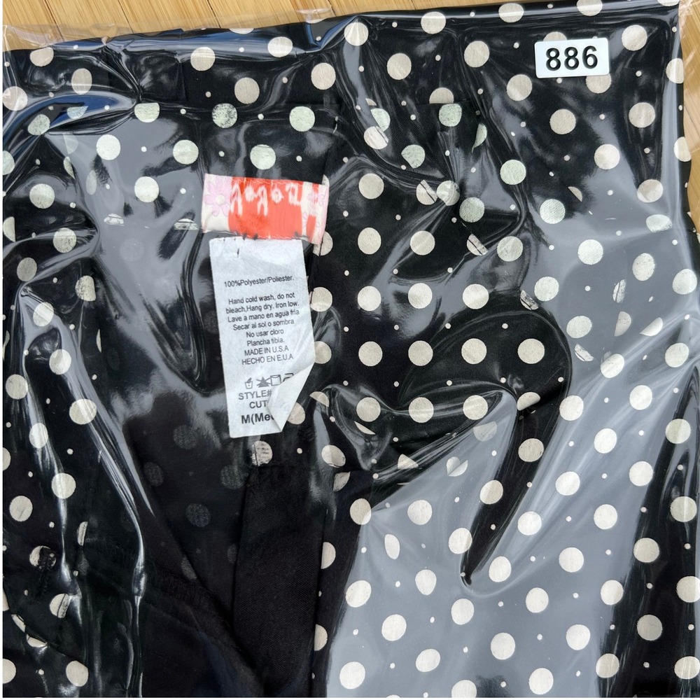 Polka Dot Shirt Dress Womens Black & White‎ Career Casual Work Office - Picture 8 of 8